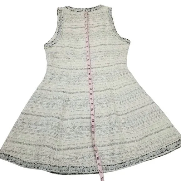 Adelyn Rae Fit and Flare Mini Cotton Sleeveless Ivory Dress SZ M - Picture 13 of 13